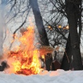 Пробное сожжение чучела в парке Горького