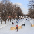 Каток в парке Горького. Вид сверху.